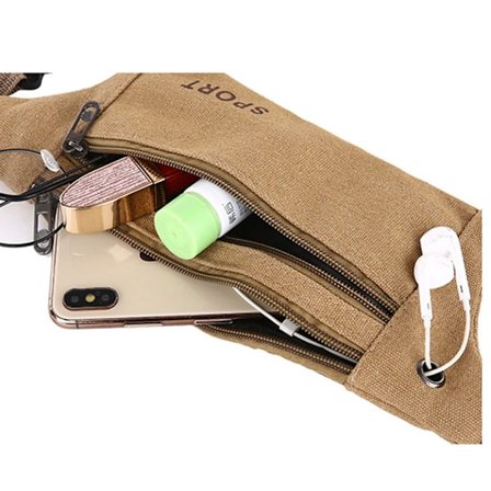 Hållbar Stilsäker Midjeväska Justerbar