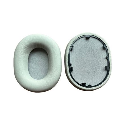 2 kpl Korvatyynyt - Lampaan nahkaa ja virityspuuvillaa, yhteensopiva Sony WH-1000XM5 & XM6 -kuulokkeiden kanssa Silver