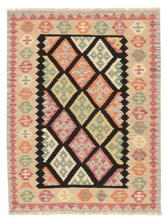 Tapis D'orient Kilim Ghashghaï 152X194 Marron/Orange ( Perse)