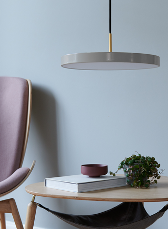 Asteria plus taklampe Ø43 - mist