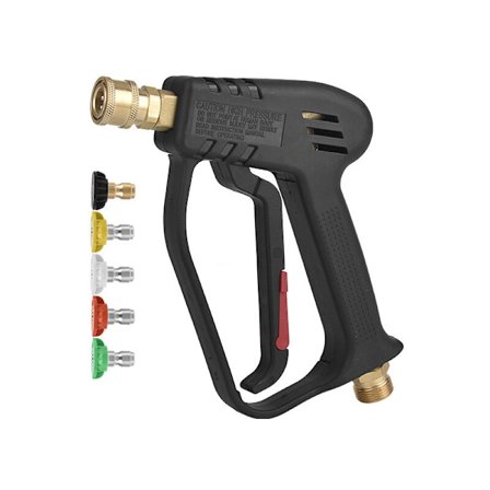 Højtryksrenser Pistol med 5 Vanddyse Spidser til Bilvask