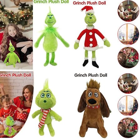 Jul Grinch Plyschdocka Mjuk Leksak Fylld Nalle Baby Barn Julklapp Söt (FMY)