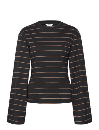 Monki Fitted Long-Sleeved Top - Black - S