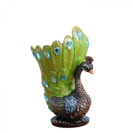 Riikinkukko Persoonallinen Kynäteline Pöytäkoristeet Veistos Koristelu Hartsi Riikinkukko Sivellinteline Kotiin Toimistoon Patsas