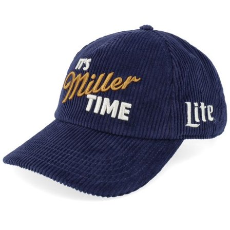 American Needle - Blå unconstructed Keps - Miller Lite Balsam Corduroy Navy Dad Cap @ Hatstore