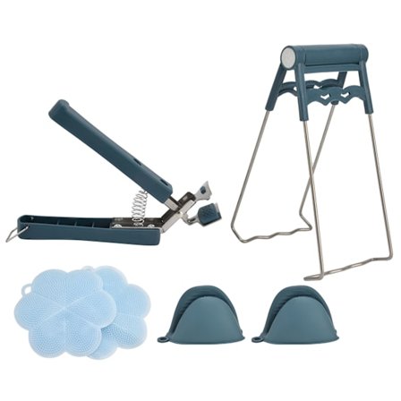 Lautasnostin Ruostumaton Teräs Silikon PP-materiaali Palovammojen Välttäminen Lautasenpidin Kuumaille Kattiloille Kulhoille