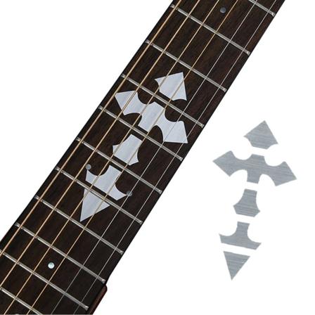 Klistermärke för Gitarr Dekoration Greppbräda Dekor Gitarrhals grå