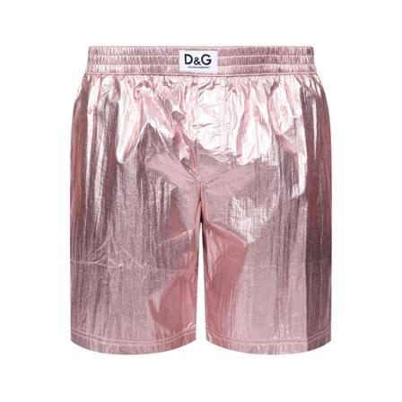Dolce & Gabbana Metallic swim shorts Pink, Herre Badeshorts