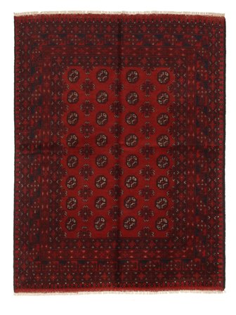 148X194 Koberec Afghán Fine Orientální Černá/Tmavě Červená (Vlna, Afghánistán) Carpetvista