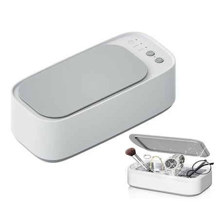 Ultraäänipesuri 300ml, Multi-ultraäänipesuri – Hiljainen, kannettava, 3 säädettävää tilaa, silmälaseille, kelloille, koruille ja hammasraudoille