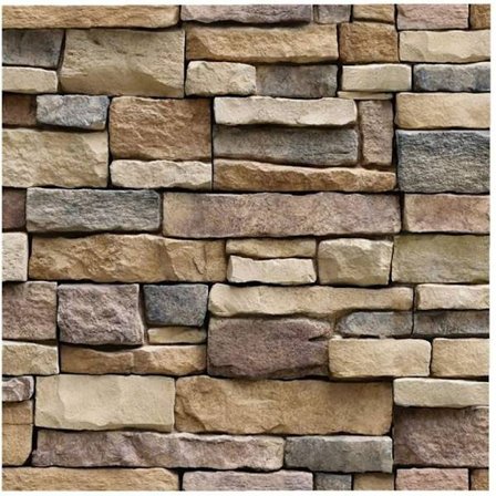 Selvklebende 3D-tapet med steinutseende