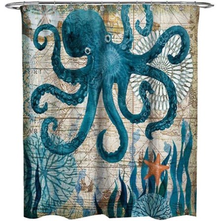 Vattentätt perforerat duschdraperi (180*180)