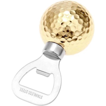 Ølflaskeåbner Nyhed Golf Form Kreative Køkkenredskaber Drikkevareåbning Golfboldformet Rustfrit Stål-Hvid Guld