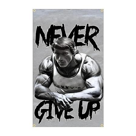 90X150CM 3x5Ft Bodybuilding GYM Flag Trænings Fitness Poster Sport Udendørs Klub Trykning Banner Messing Gennemgang 4 Grommets6 90 x 150cm