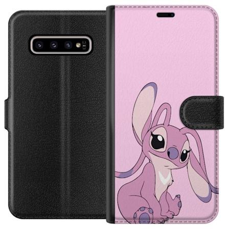 Samsung Galaxy S10+ Tegnebogsetui Stitch lyserød