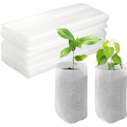 200 st Barnkammare Växter, biologiskt nedbrytbara Icke-vävda Växter Odla Väskor Tyg Plantor Krukor