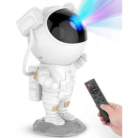 Star Projector Galaxy Night Light - Astronaut Starry Nebula Tak LED-lampa