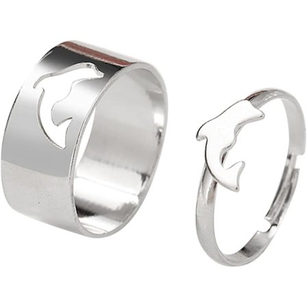 Ringer Stakkbare Sølv Justerbare Søte for Kvinner Belagt Gave Ring