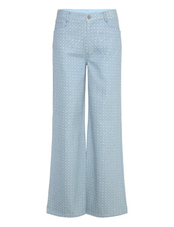 Pearldrop Embellished Pants Blue Dante6