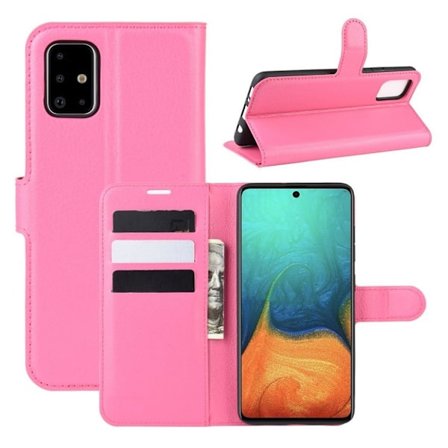 Classic Samsung Galaxy A71 flip etui - Rose