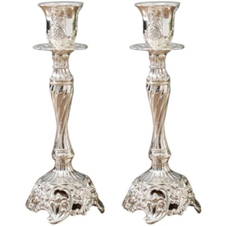 2 st Metall Ljusstakar Bröllopsfest Vintage Metall Ljusstake Jul Ljusstake Dekoration Silver L