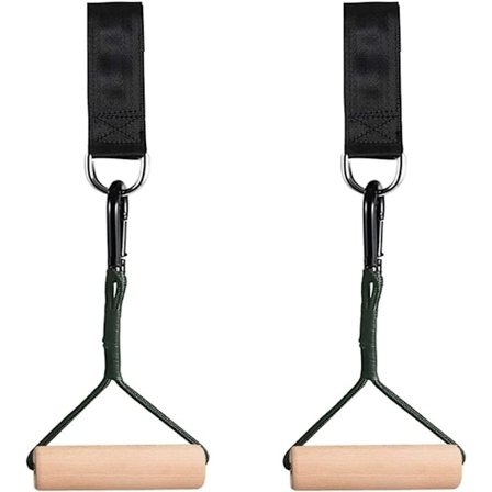 Trekk opp klatrehåndtak i tre med stropper - Håndtak Stre