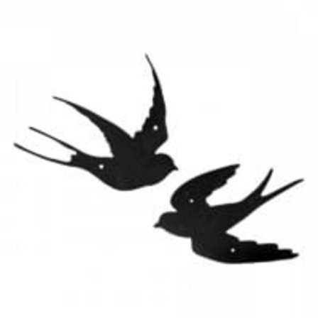 Metal væg svaler - sæt af 2