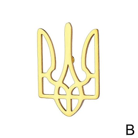 "Ukraine i hjertet" Trefork Nål Brocher Metal Badges Knapnåle (FMY)