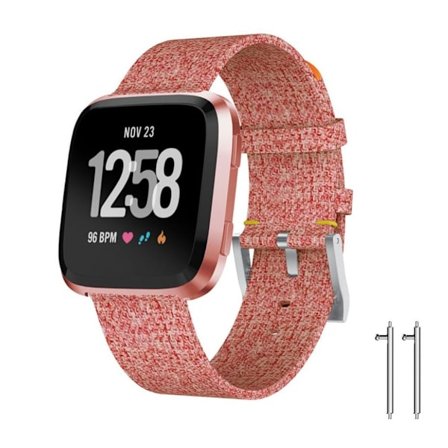Fitbit Versa klockarmband jeanstyg metall - Orange