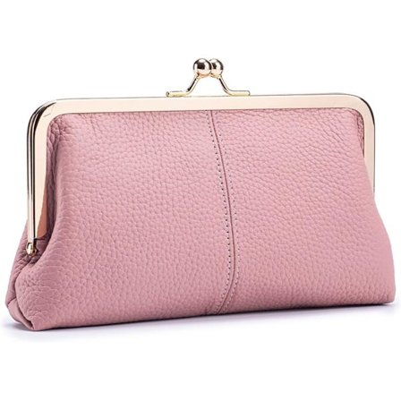 Vintage damepung, ekte skinn, kortholder, reiseveske