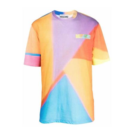Moschino T-Shirts , Oranje , Heren , Maat: S