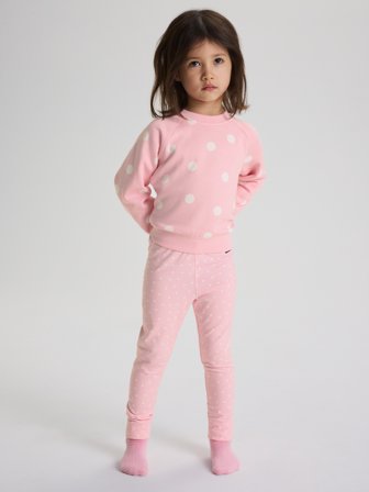 Polarn O. Pyret - PLAY polka dot leggings - 98 - Childrenswear - pink