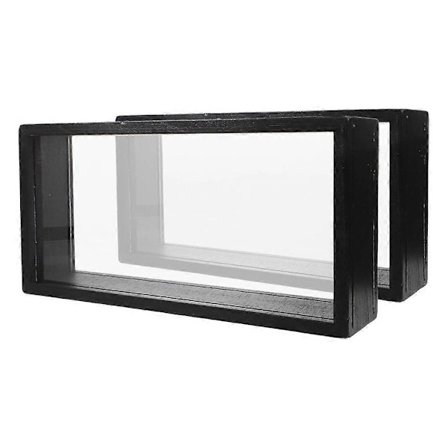 Visningsramme Skyggeboks Rektangulær Tre og Akryl Prøvebevaring For Kontordekorasjon Enkel Rammedesign 2 stk