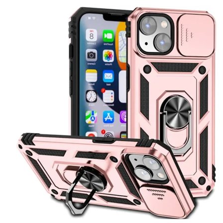 Extra Skyddande Armor Skal med Ringhållare för iPhone 13