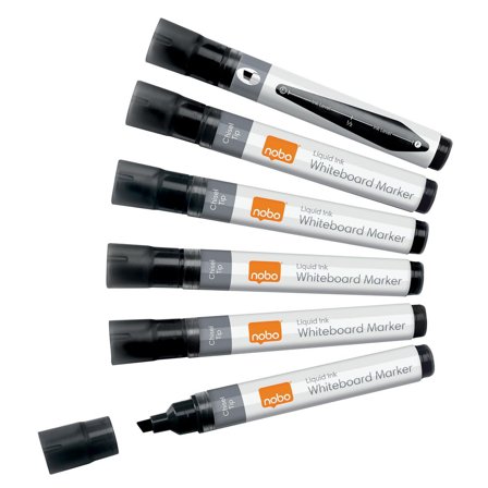 NOBO Whiteboardpenna Liquid sned svart 10/fp - Lyreco - Kontorsmaterial - Pennor - Whiteboardpennor - Skuren spets