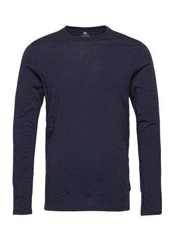 Dovre Wool Long Sleeved T-Shir Base Layer Tops Blå Dovre