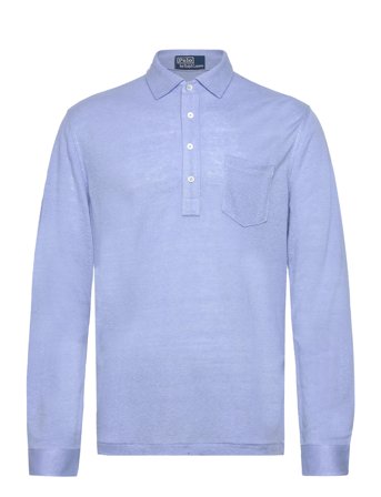 Linen Pique-Lsl-Psh Blue Polo Ralph Lauren