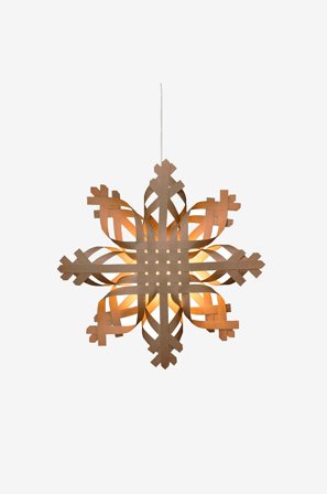 Konstsmide - Pappersstjärna 50 cm - Brun - Adventsstjärnor - Från Homeroom