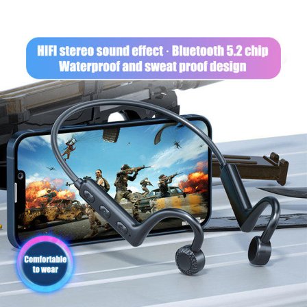 Trådløse Bluetooth-hovedtelefoner Sport Benledning Med Mic