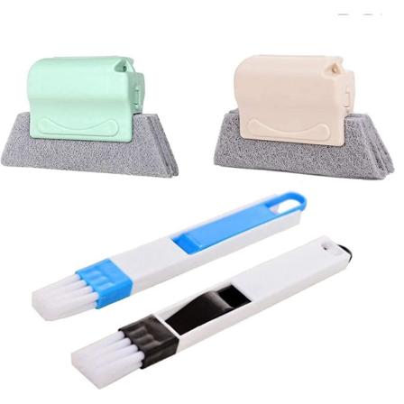 4 stk. vinduesåbningsrengøringsbørste, støvfejende fugebørste