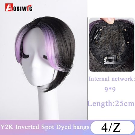 Synteettinen pitkä suora Topper peruukkikiinnike hiustenpidennyksissä Luonnollinen pörröinen pään toppi tekohiuspala Bang Clipilla Musta Ruskea