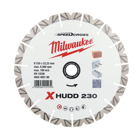 Milwaukee XHUDD230 4932492150 Diamantskive Ø230x22,23 mm, Maskintilbehør & forbruk