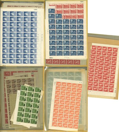 Danmark - Samling af stålstiksfrimærker i 1 ringbind - Postfrisk