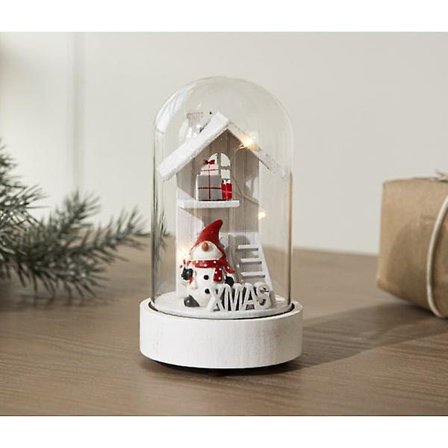 Valaistus Pieni yölamppu Lumi koriste Joulukuusi Lasi talo Joulukoriste