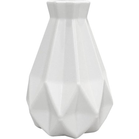 2 st Vita Vas, Oregelbunden Vas, Plast Geometrisk Vas, Skrivbordsdekoration, Kreativ Blomsterarrangemang Kruka för Hem och