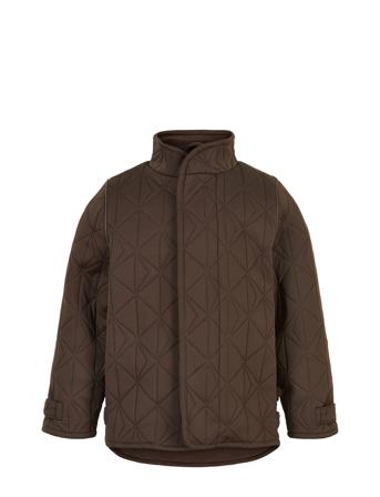 Little Leif Thermo Jacket W. Fleece Outerwear Thermo Outerwear Thermo Jackets Brun By Lindgren