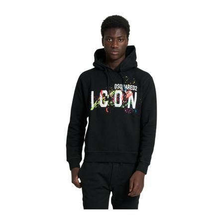 Dsquared2, Hoodies Czarny, Mężczyzna, Rozmiar: M