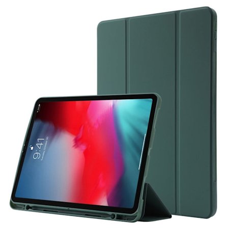 iPad Pro 12.9 (2022) / (2021) / (2020) tredubbelt läderfodral - Svartaktig Grön