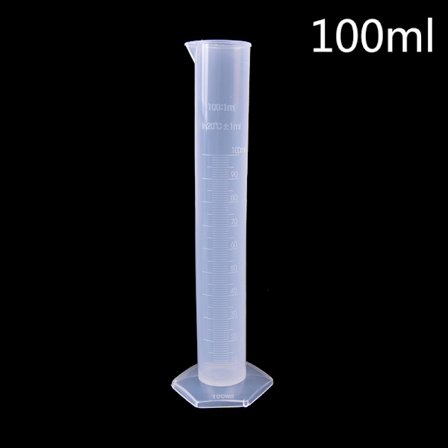 10/25/50/100/250 ML Plast målesylinder Laboratorietest G