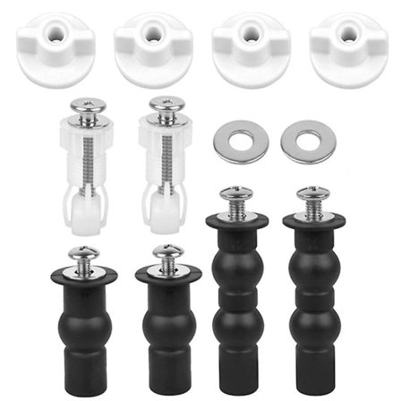 Skruvar för toalettstol Universal, Toalettstolsfästningsset, Skruvar, Tillbehör, Toalettlock, Skruvfästning, Toalettlocksfästning, Mutterfix